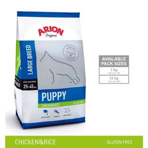 Arion Puppy Large Breed Kylling og Ris 12 kg.